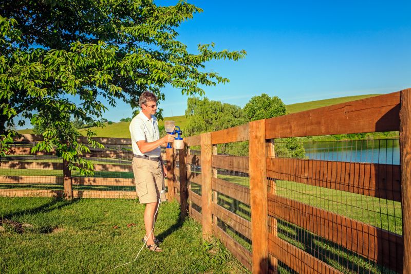 Commercial Fence Painting